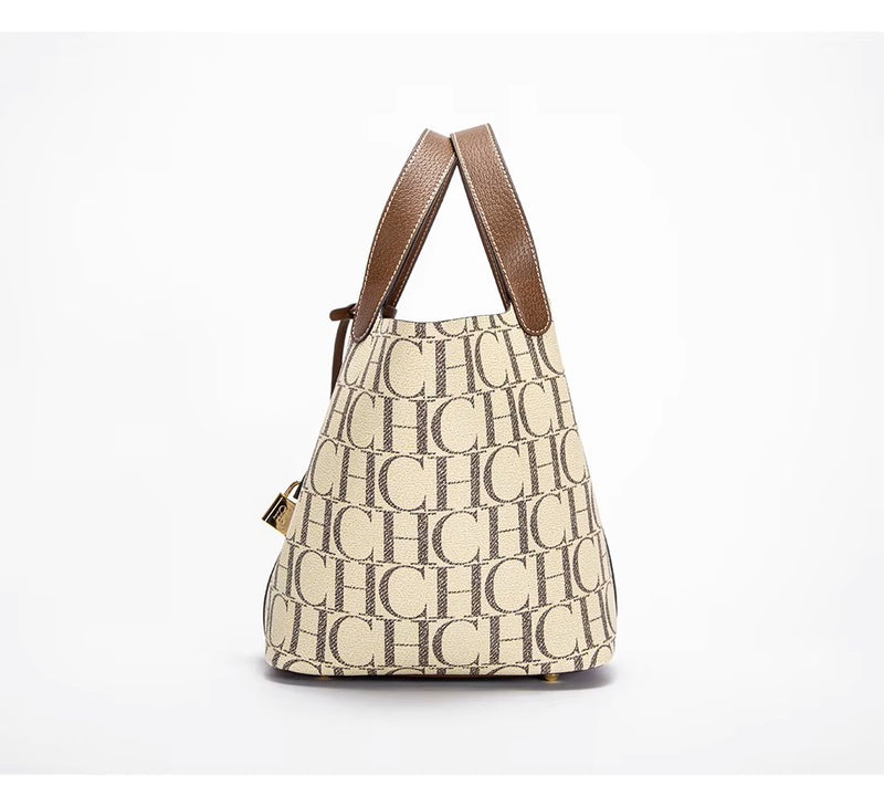 Bolsa de Ombro Luxuosa com Textura Jacquard