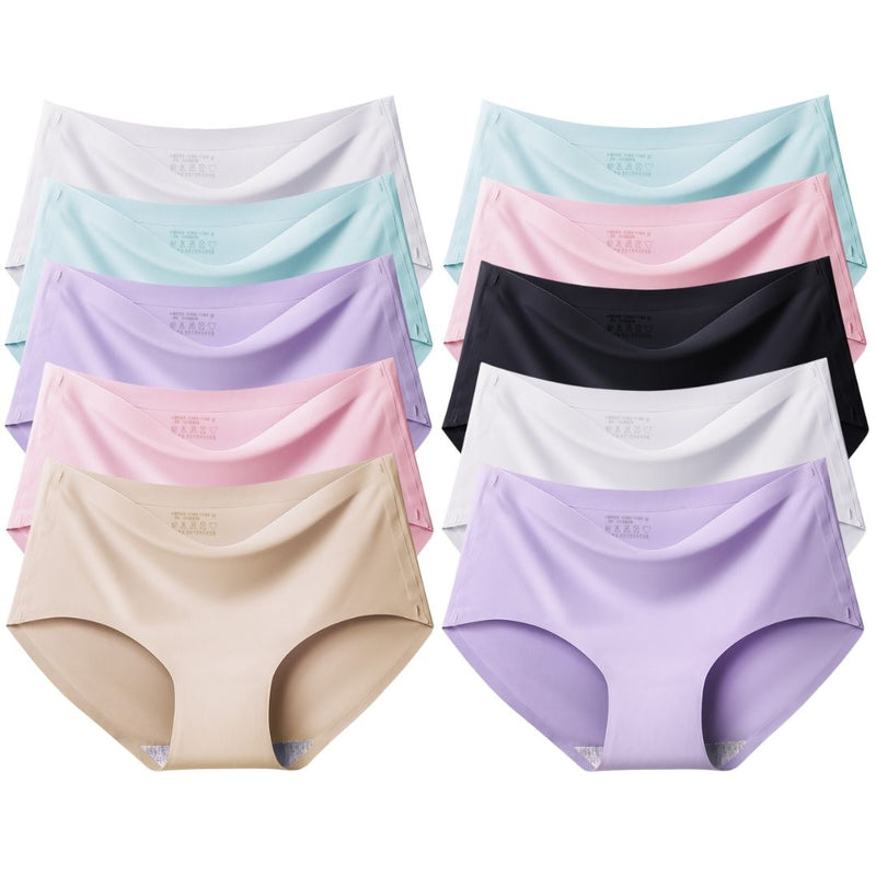 Compre 5 Leve 10 Calcinhas de seda sem costura - Frete Grátis.