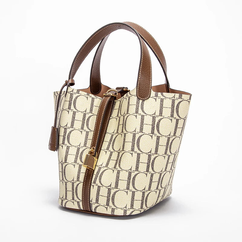 Bolsa de Ombro Luxuosa com Textura Jacquard