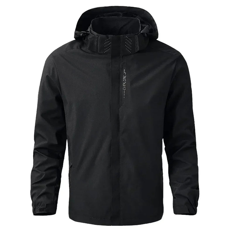 Jaqueta Masculina Impermeável Leve com Capuz para Trilhas e Escaladas - (Promoção de Inverno 2025)