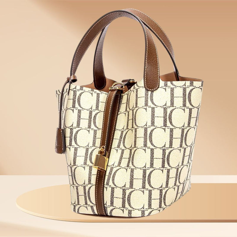 Bolsa de Ombro Luxuosa com Textura Jacquard