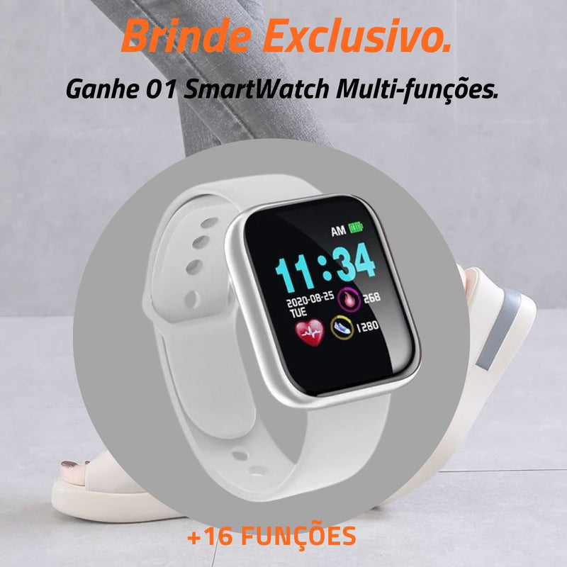 Sandália Anatômica Plus Confort + SmartWatch Multi-Funções (Brinde)